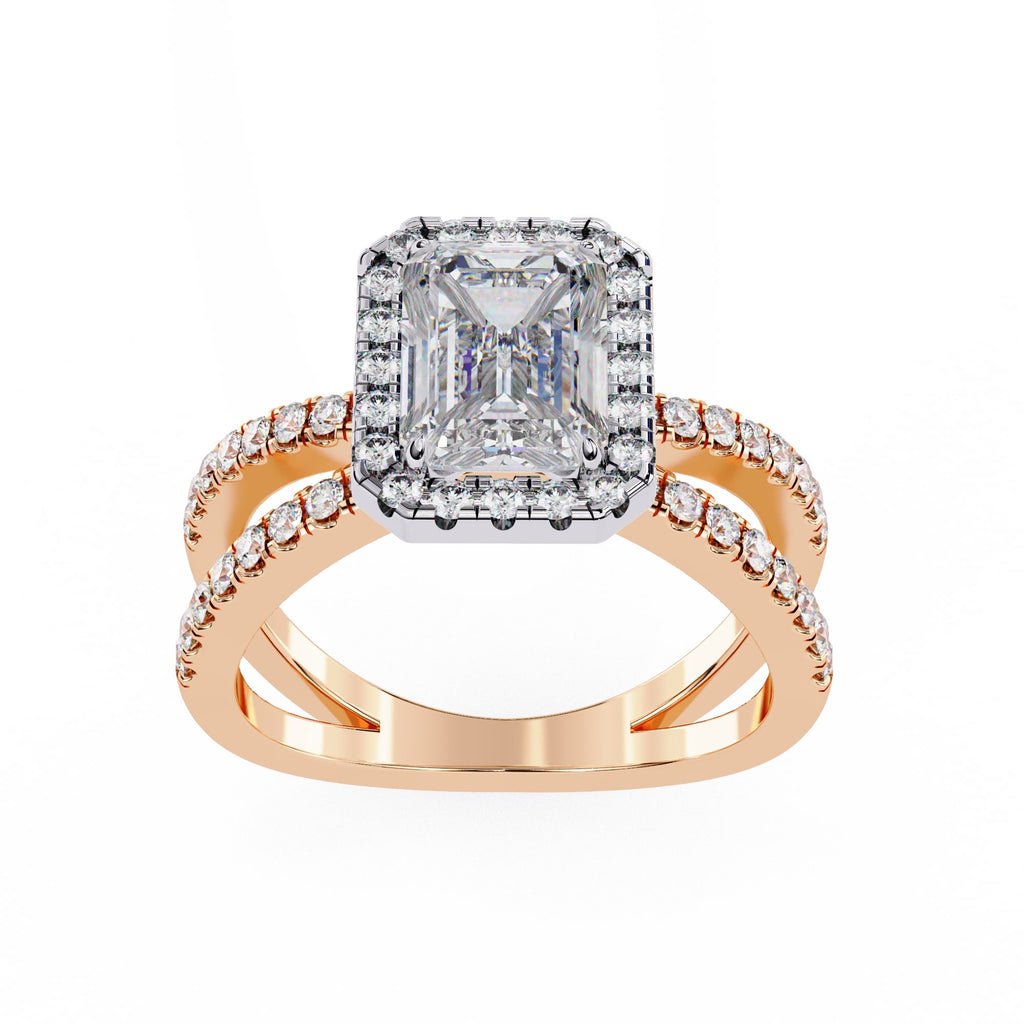 Elegant Diamond Central Stone Ring with Side Accents