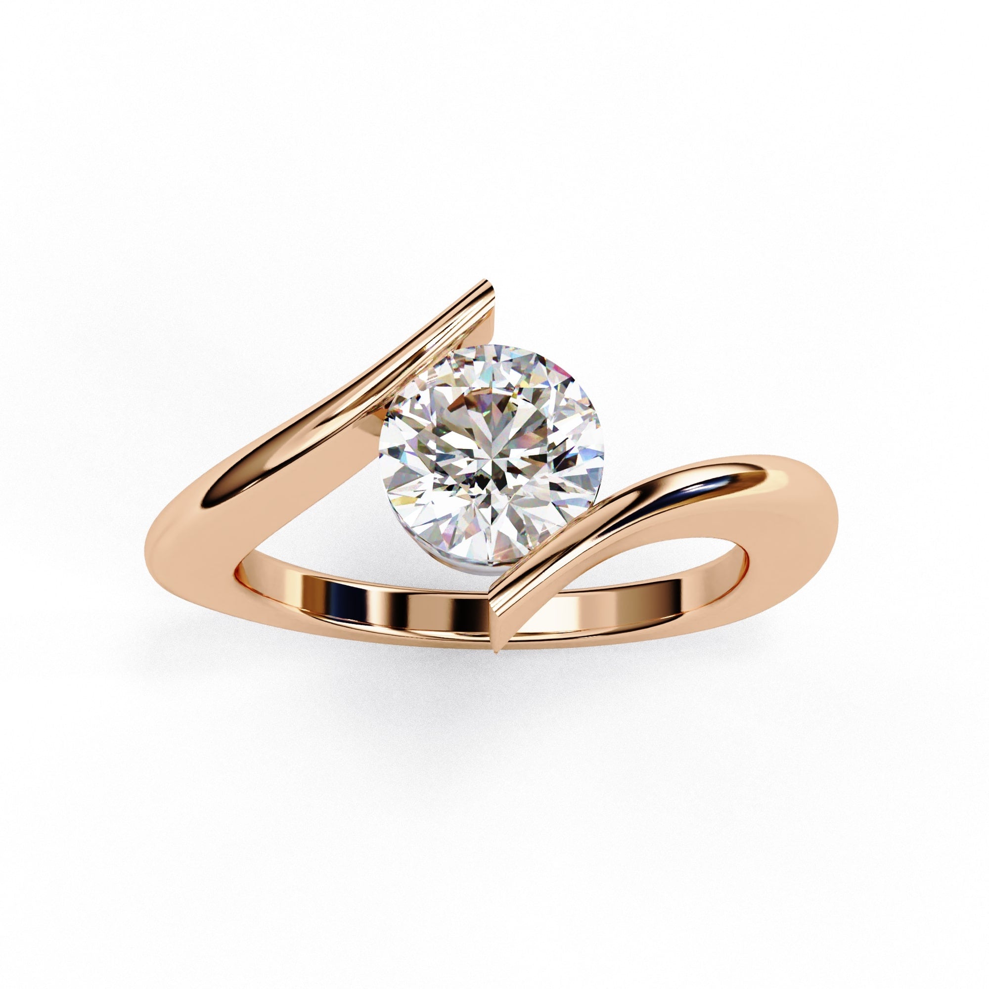 Brilliant Solitaire Diamond Engagement Ring with Timeless Central Stone Setting