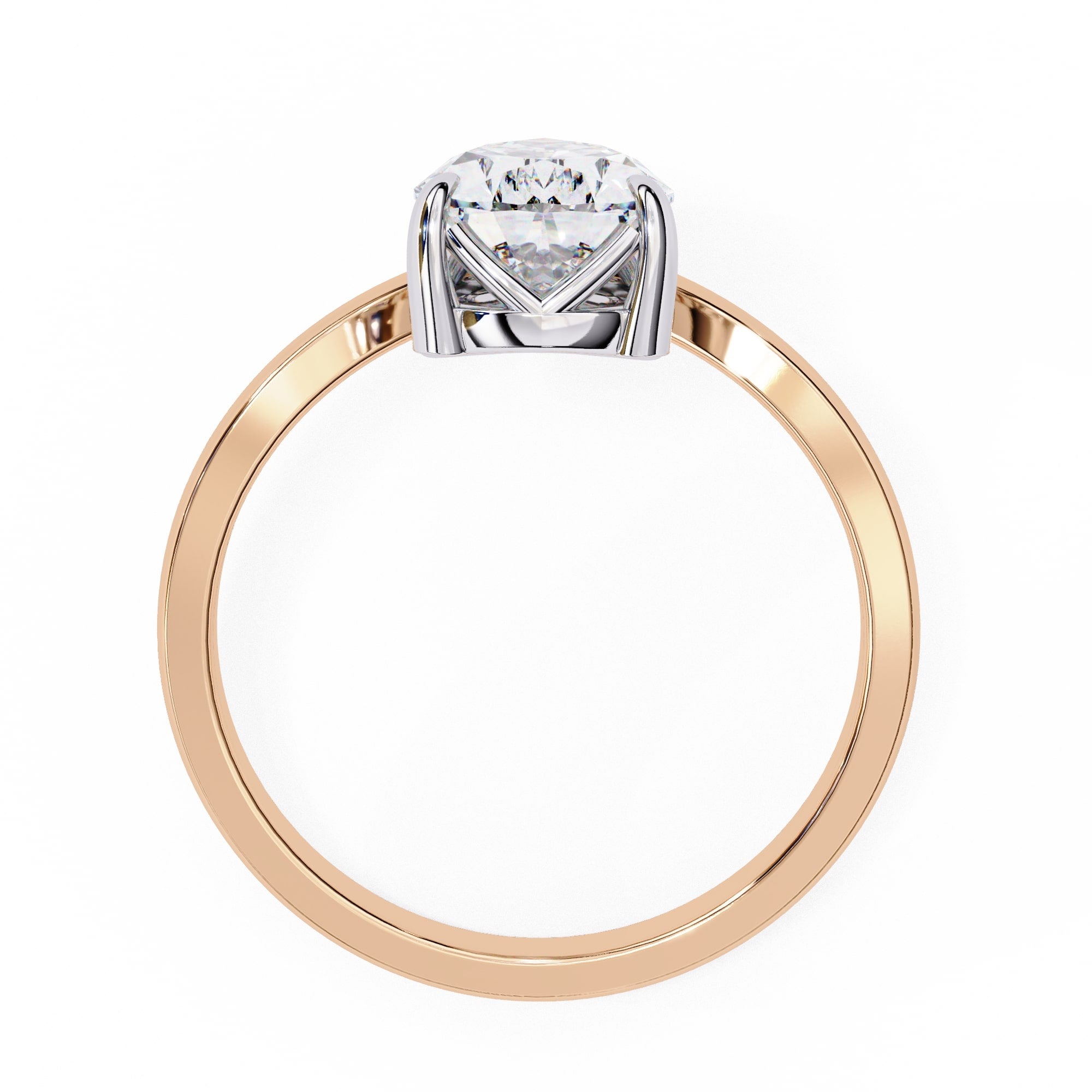 Radiant Central Stone Diamond Ring with Shimmering Side Accents