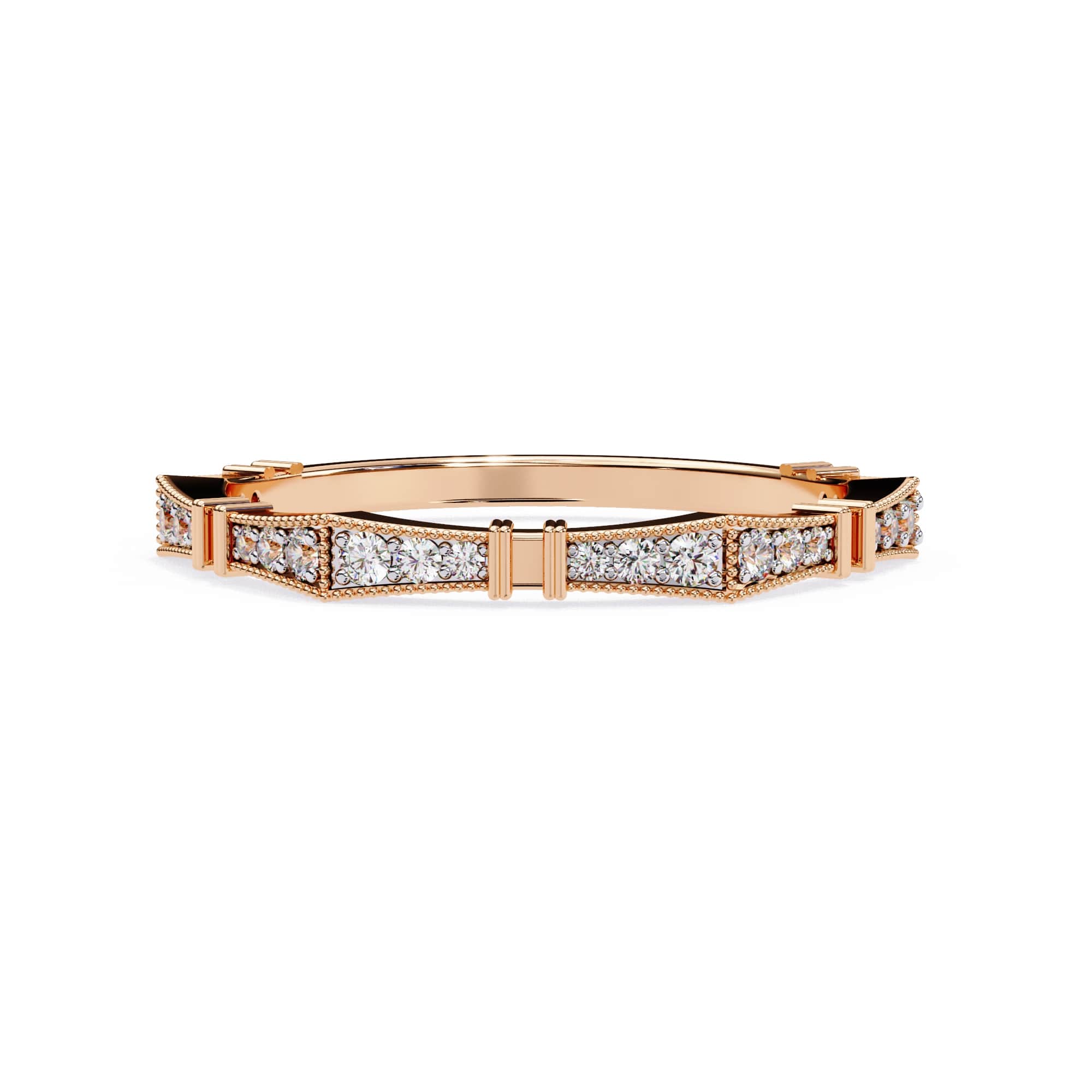 Elegant Diamond Side Stone Brilliance Ring