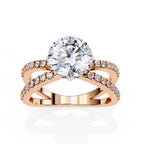Elegant Central Stone Diamond Ring with Side Accents
