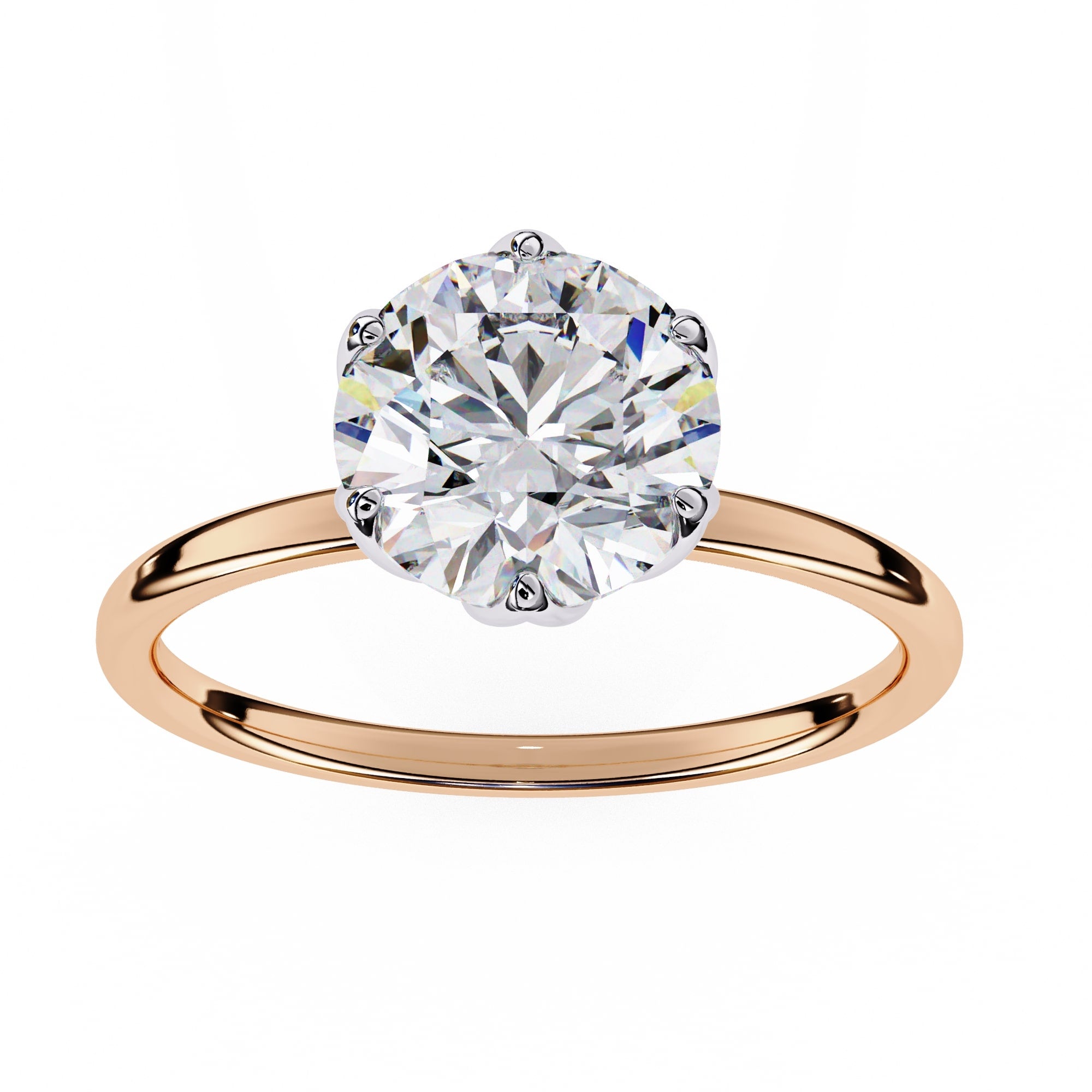 Elegant Central Stone Diamond Ring with Side Accents