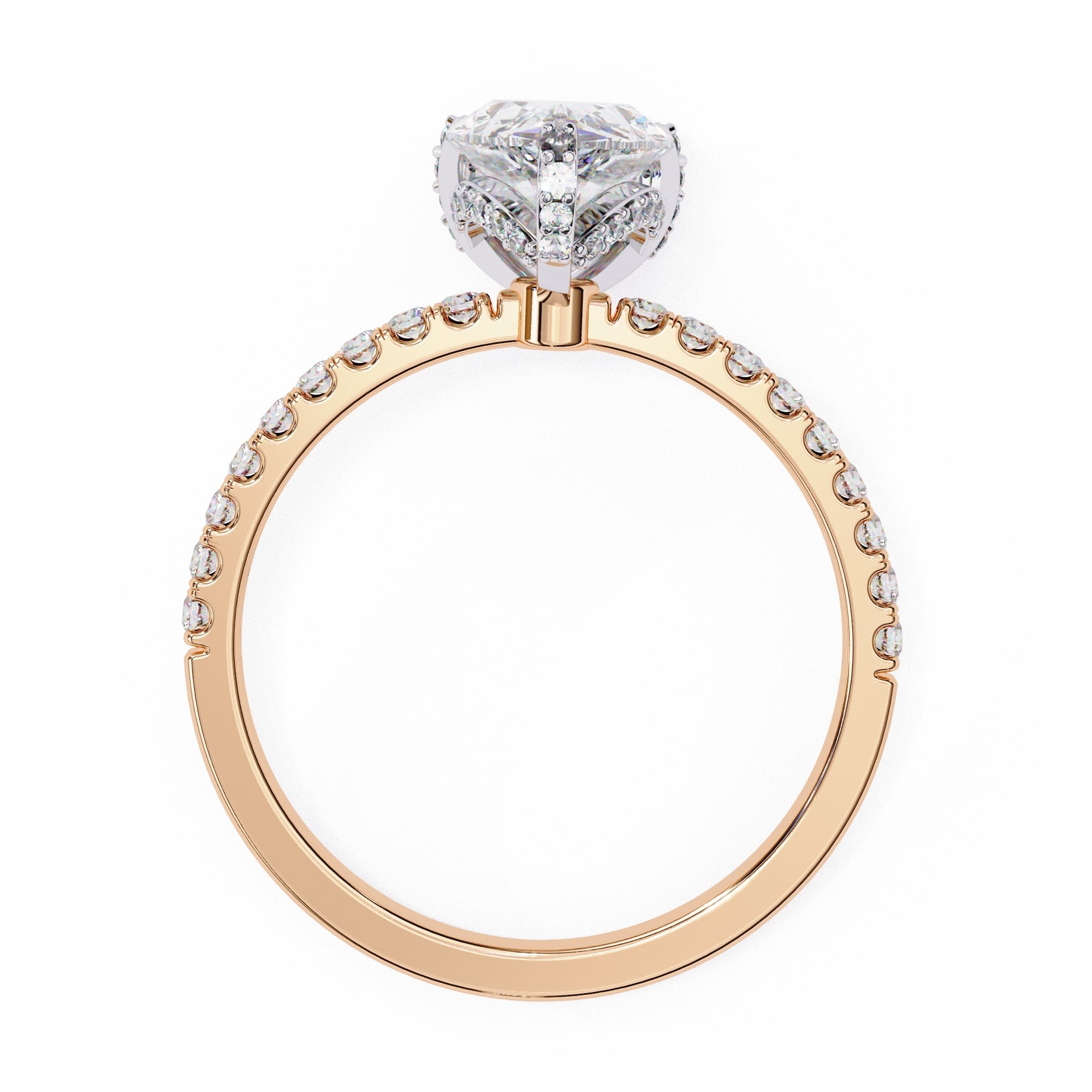 Elegant Radiance Central Stone Diamond Ring