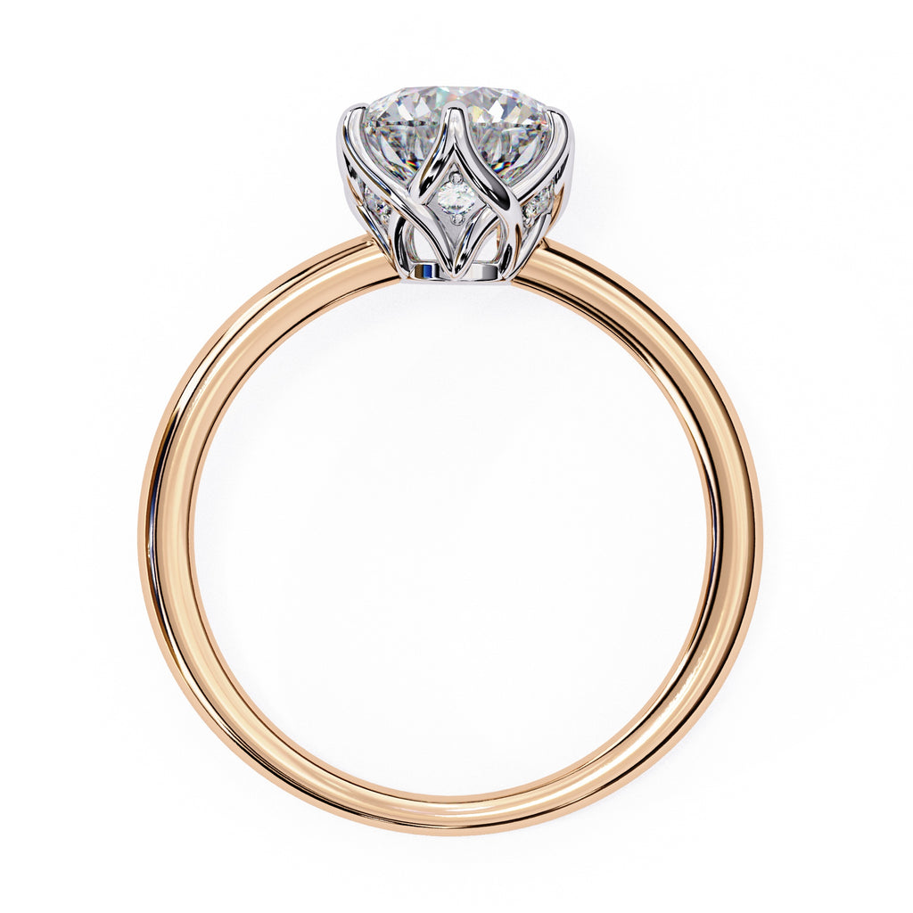 Elegant Central Stone Diamond Ring with Side Accents