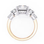 Elegant Central Stone Diamond Ring with Radiant Side Accents