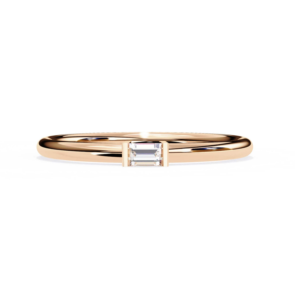 Radiant Solitaire Central Stone Ring