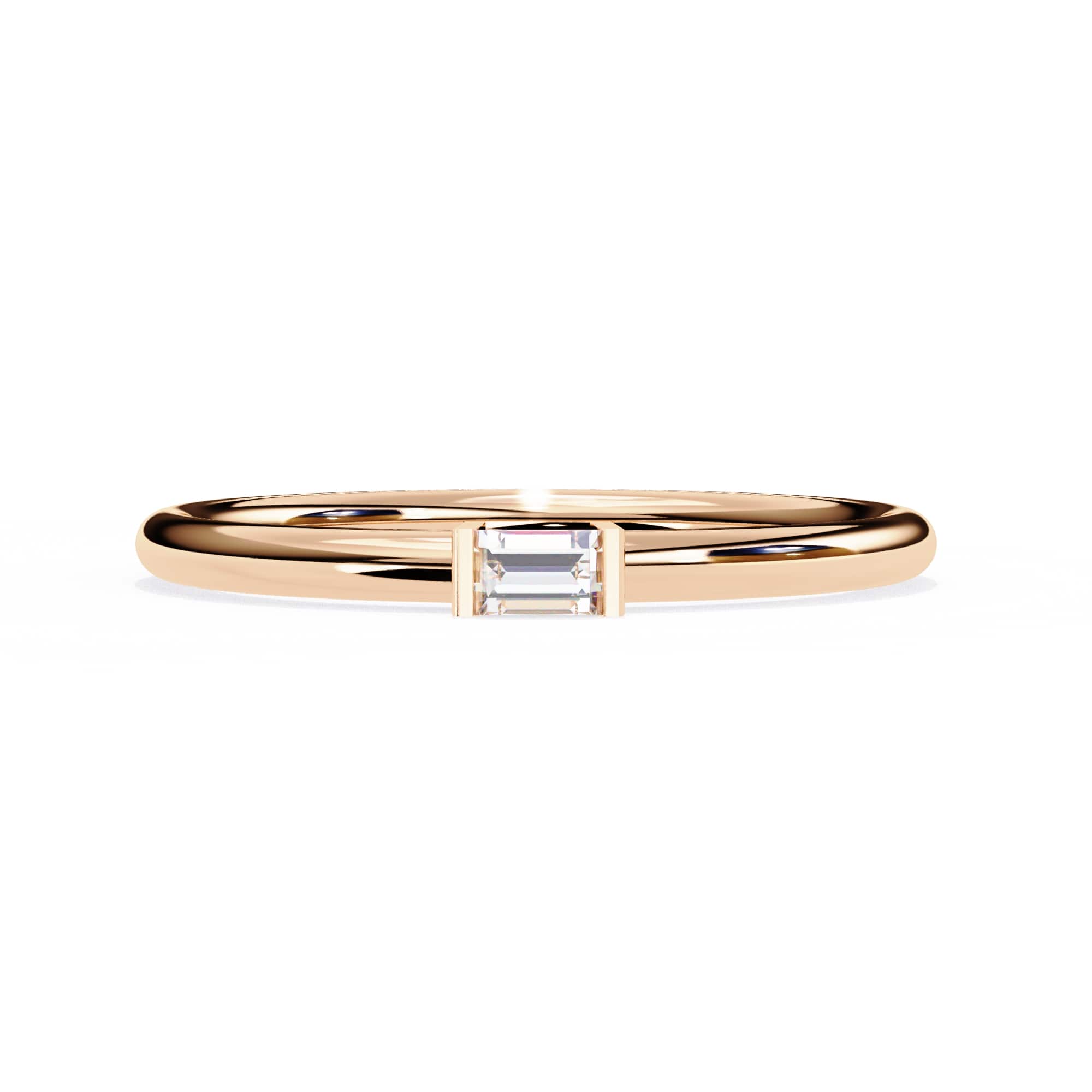 Radiant Solitaire Central Stone Ring