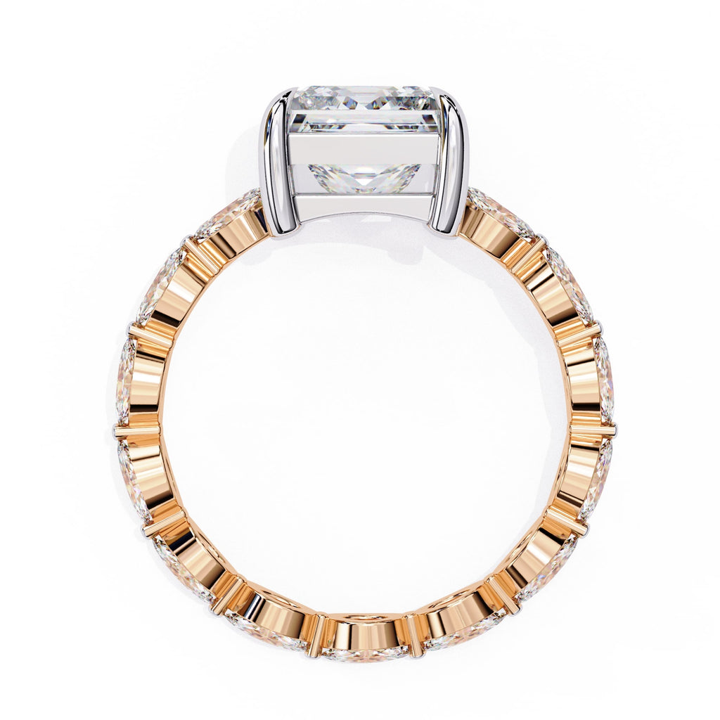 Sparkling Central Stone Diamond Ring with Side Accents