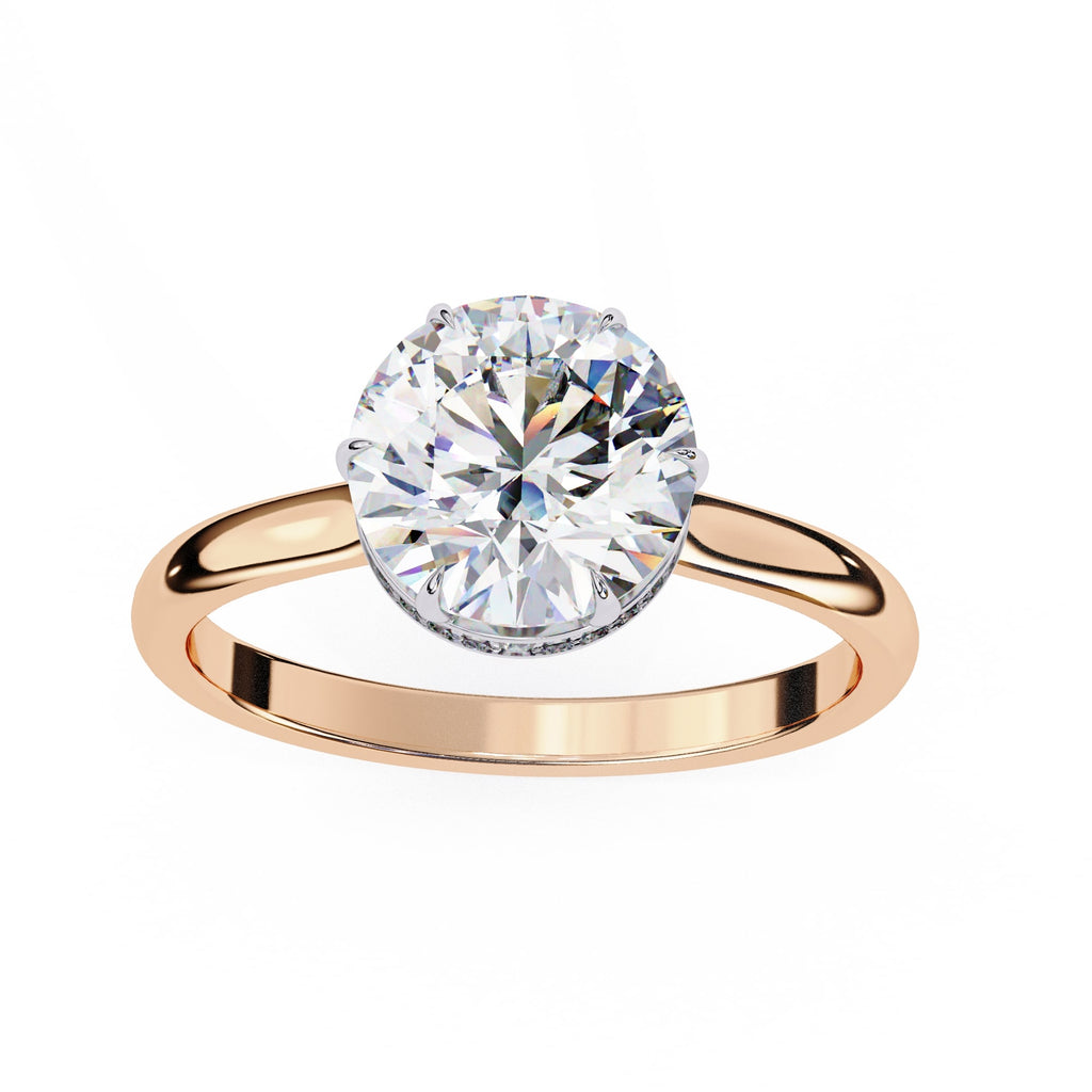 Elegant Central Stone Diamond Ring with Radiant Side Accents