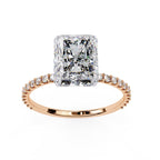 Radiant Central Stone Diamond Halo Ring