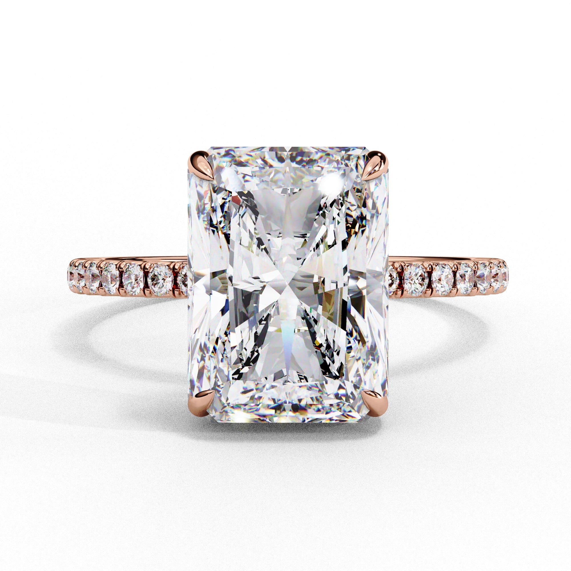 Elegant Diamond Side Stone Brilliance Ring