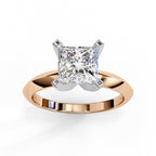Radiant Solitaire Central Stone Diamond Ring