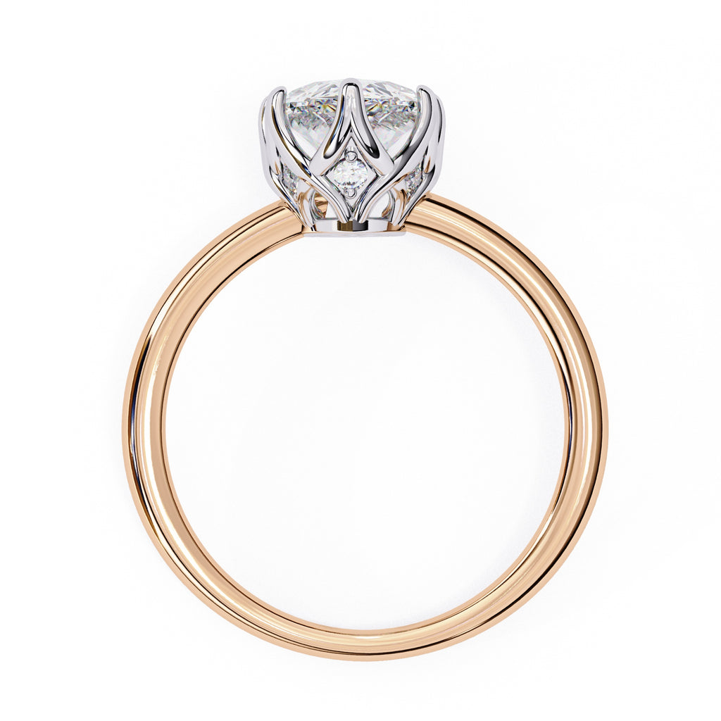 Elegant Central Stone Diamond Ring with Side Brilliance