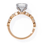 Elegant Central Stone Diamond Ring with Radiant Side Accents