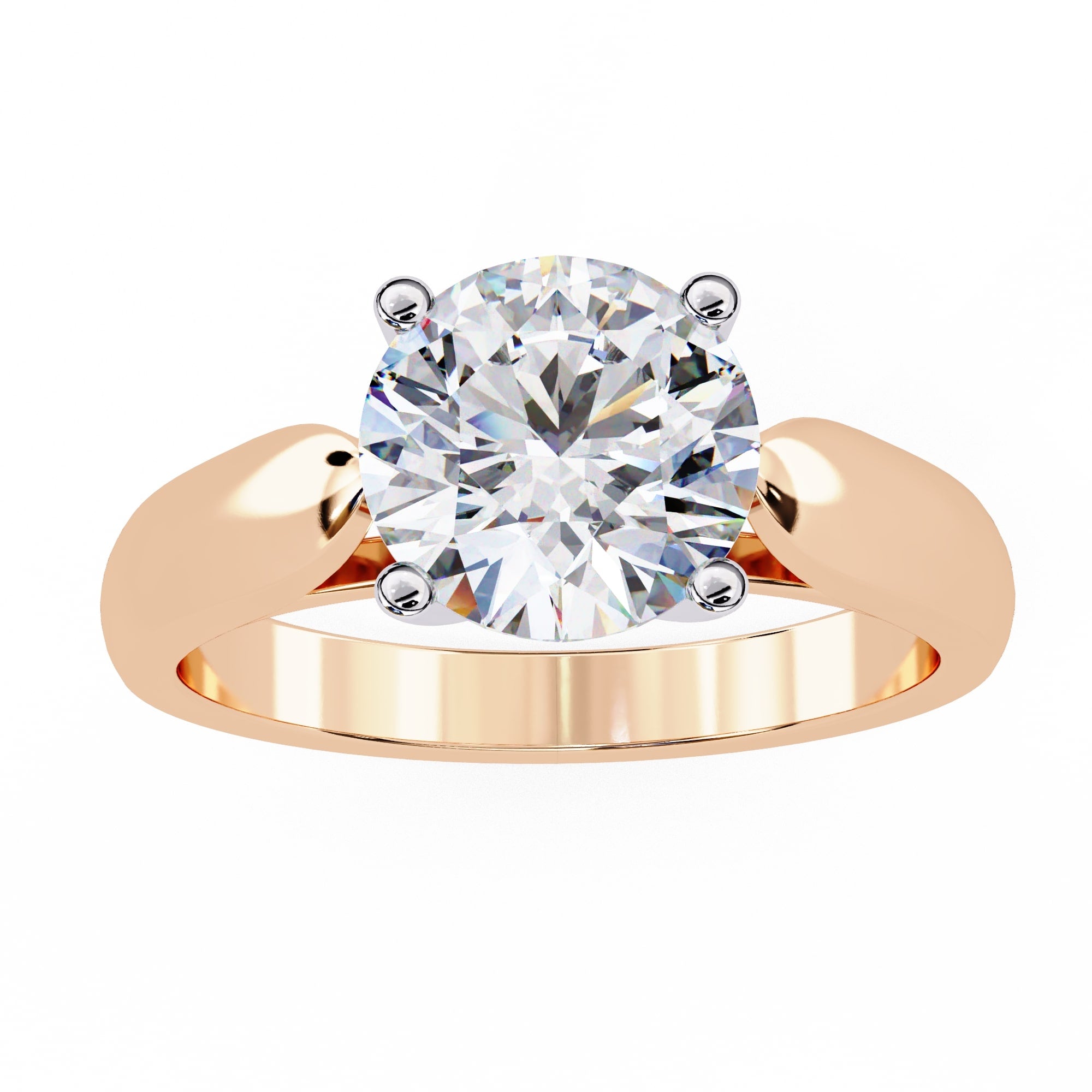 Elegant Solitaire Central Stone Diamond Ring