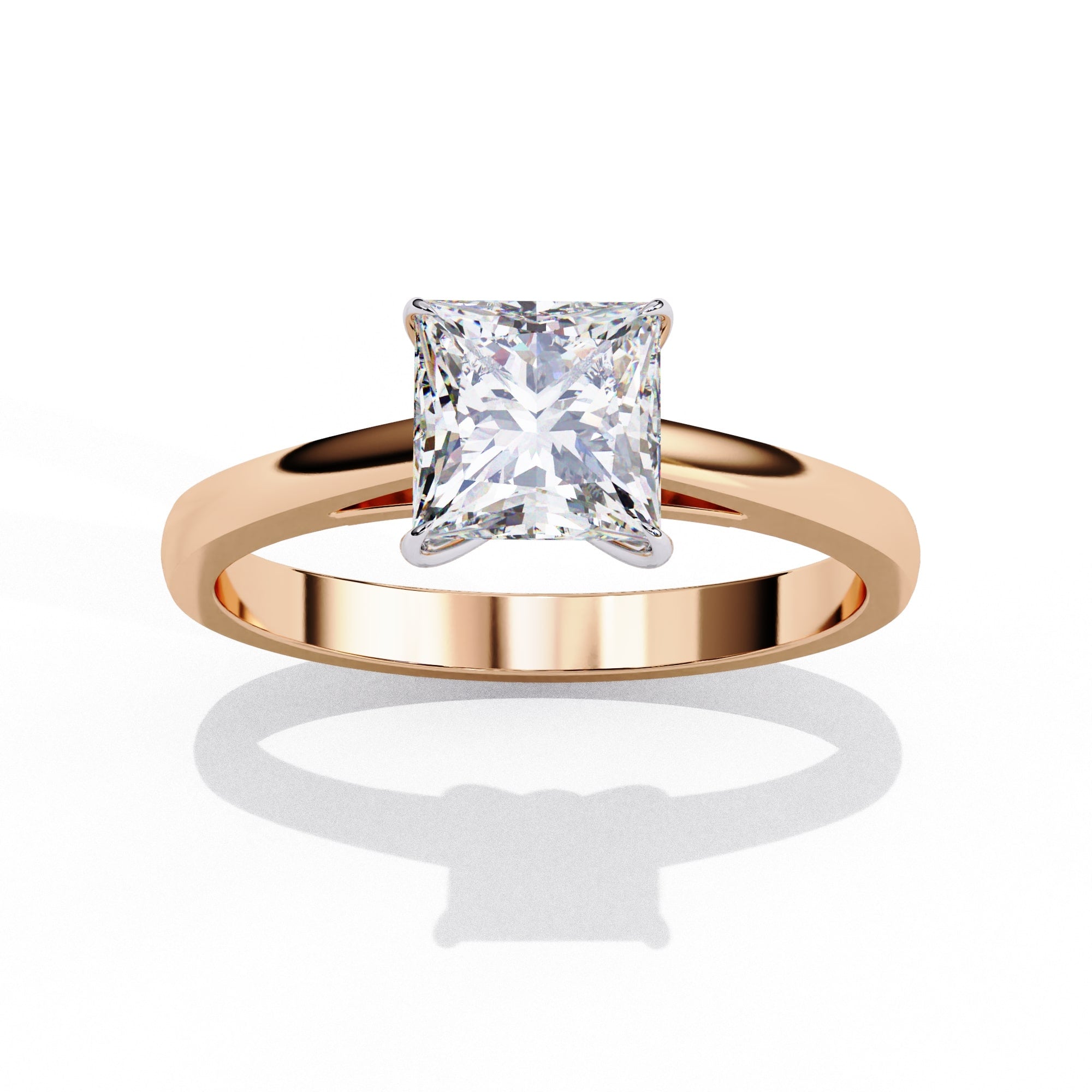 Elegant Solitaire Central Stone Ring