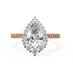 Radiant Central Stone Diamond Side Accent Ring