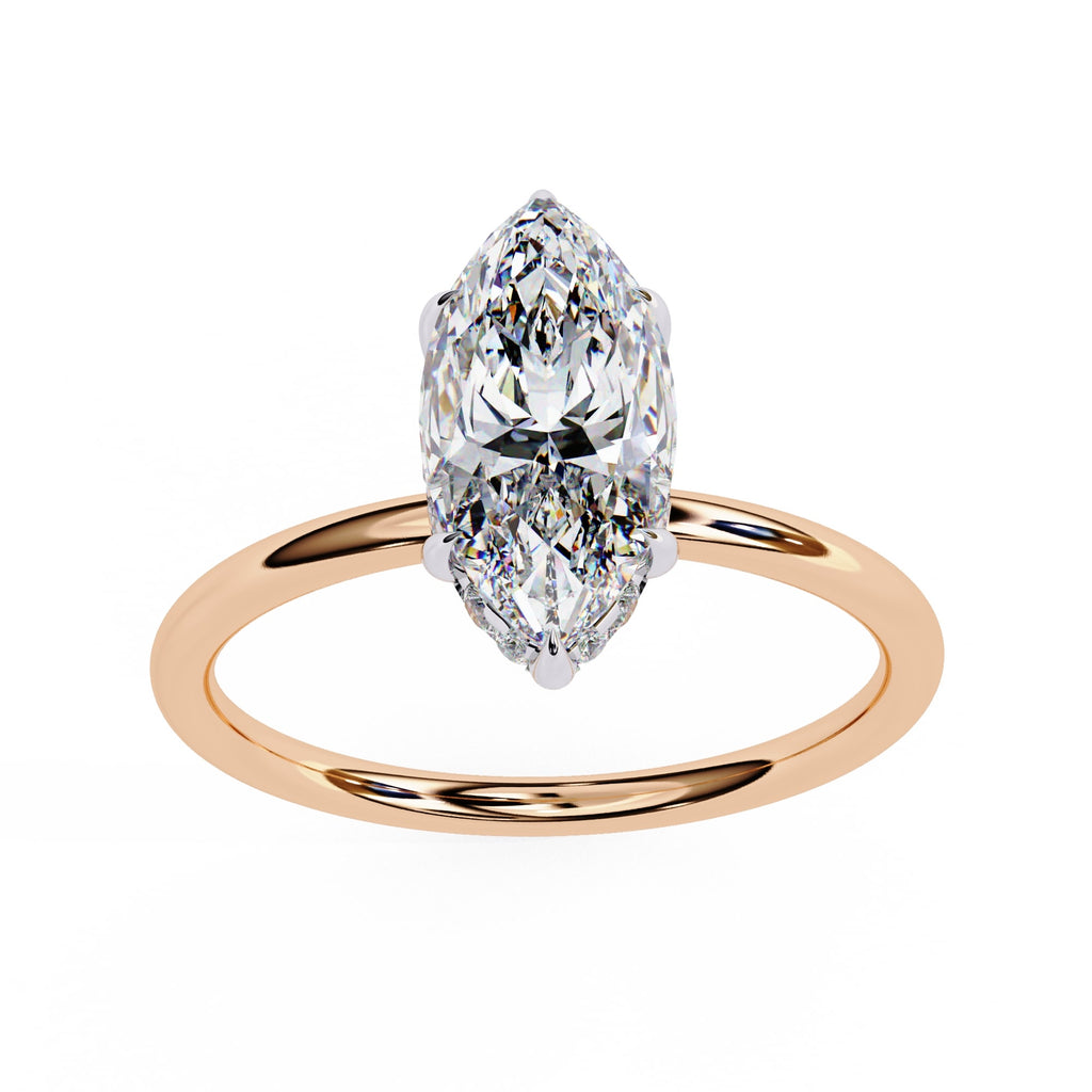 Elegant Diamond Central Stone Side Accent Ring