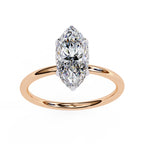 Elegant Diamond Central Stone Side Accent Ring