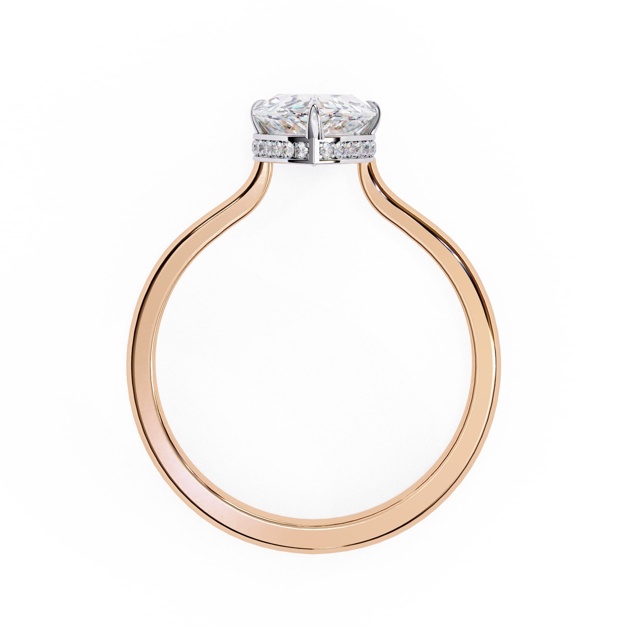 Elegant Central Stone Diamond Halo Ring
