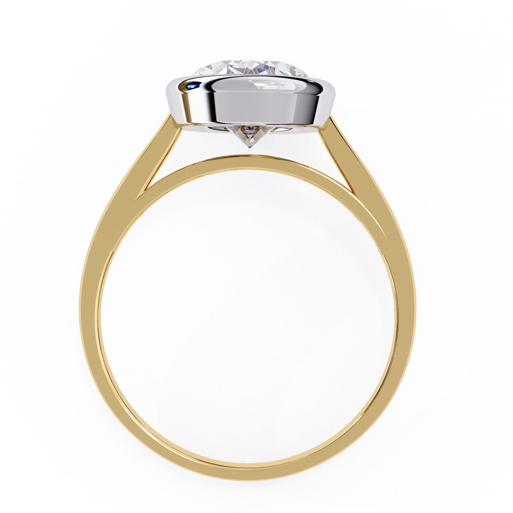 Elegant Solitaire Central Stone Ring