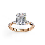Elegant Central Stone Diamond Ring with Brilliant Side Accents