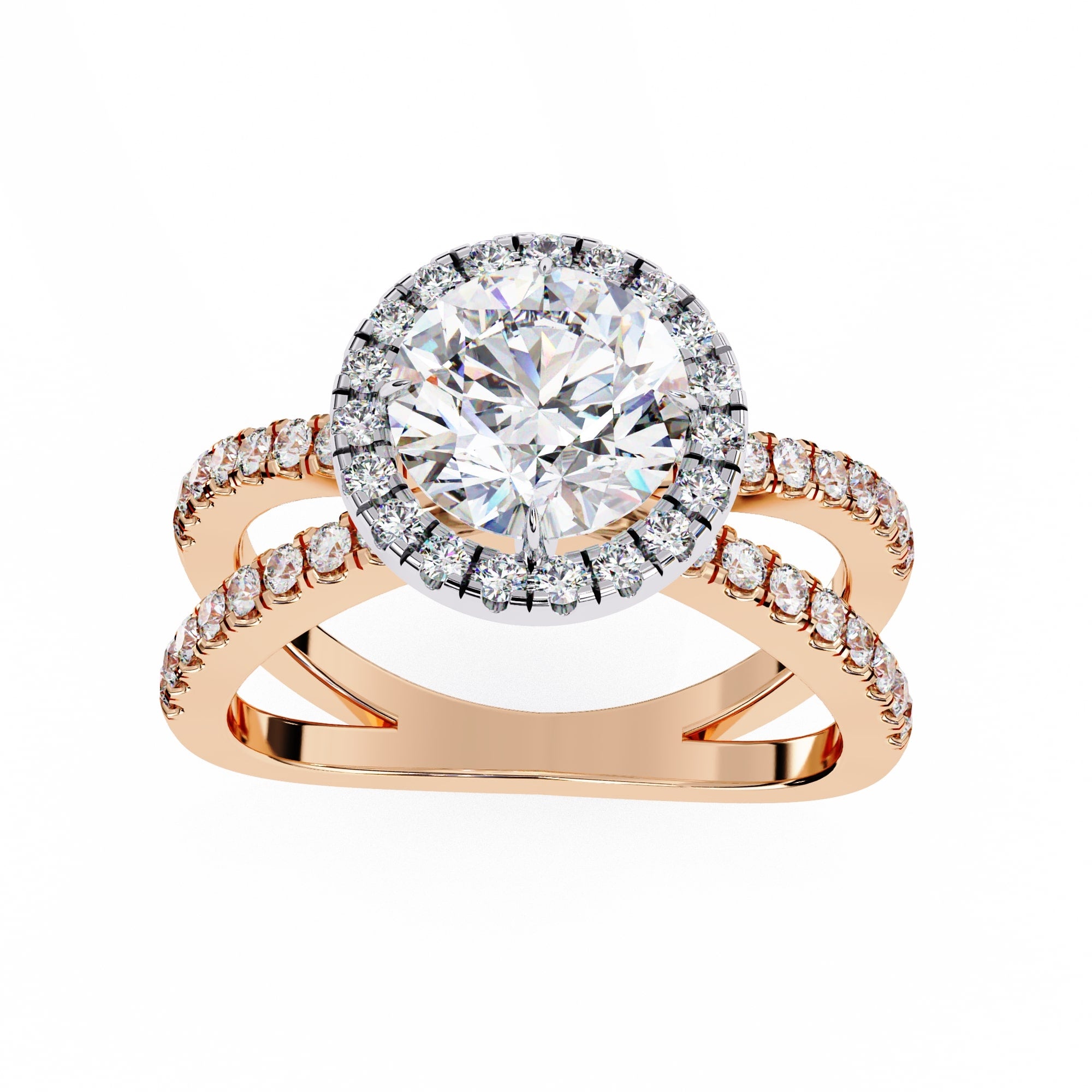 Elegant Central Stone Diamond Ring with Radiant Side Accents