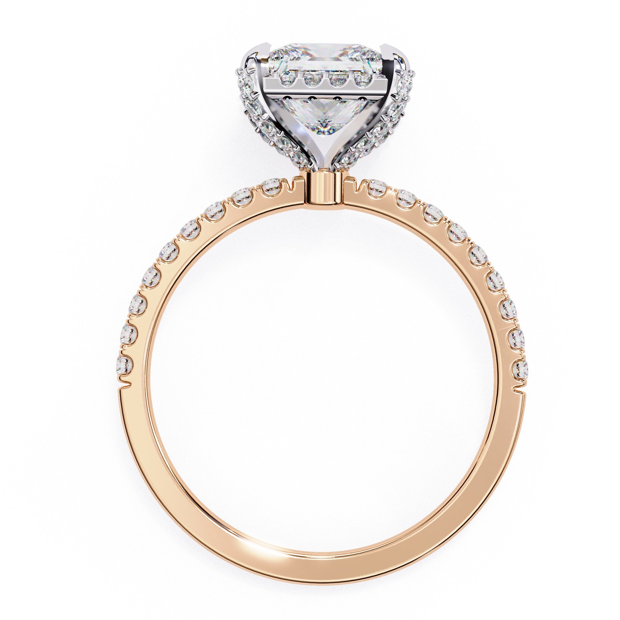 Elegant Central Stone Diamond Ring with Radiant Side Accents
