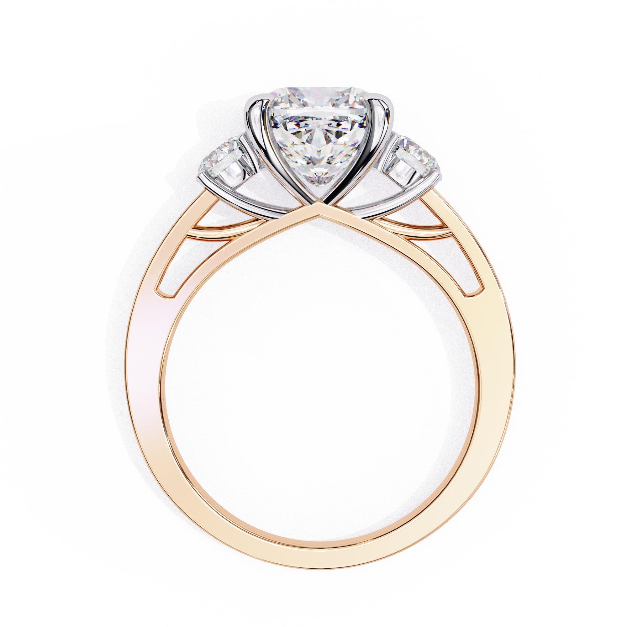 Elegant Diamond Side Stone Brilliance Ring