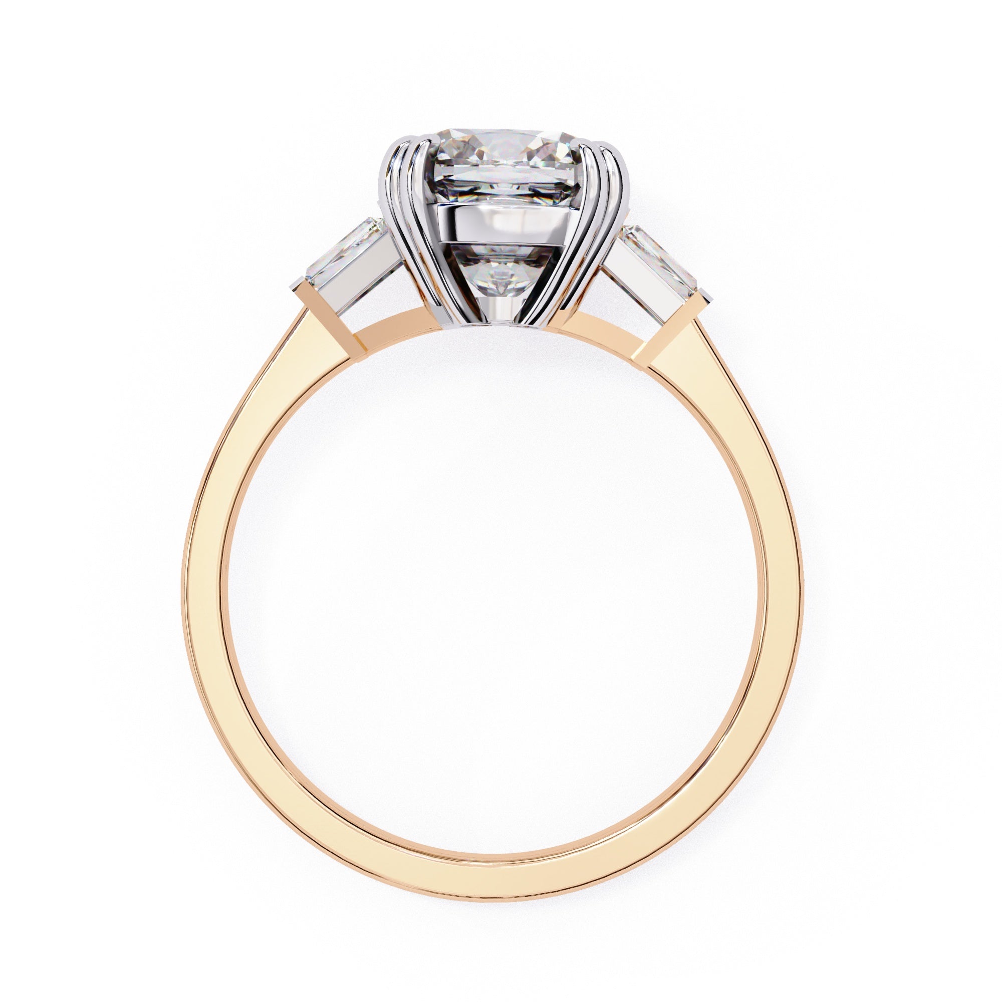 Elegant Central Stone Diamond Ring with Side Accents
