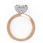 Radiant Central Stone Diamond Elegance Ring