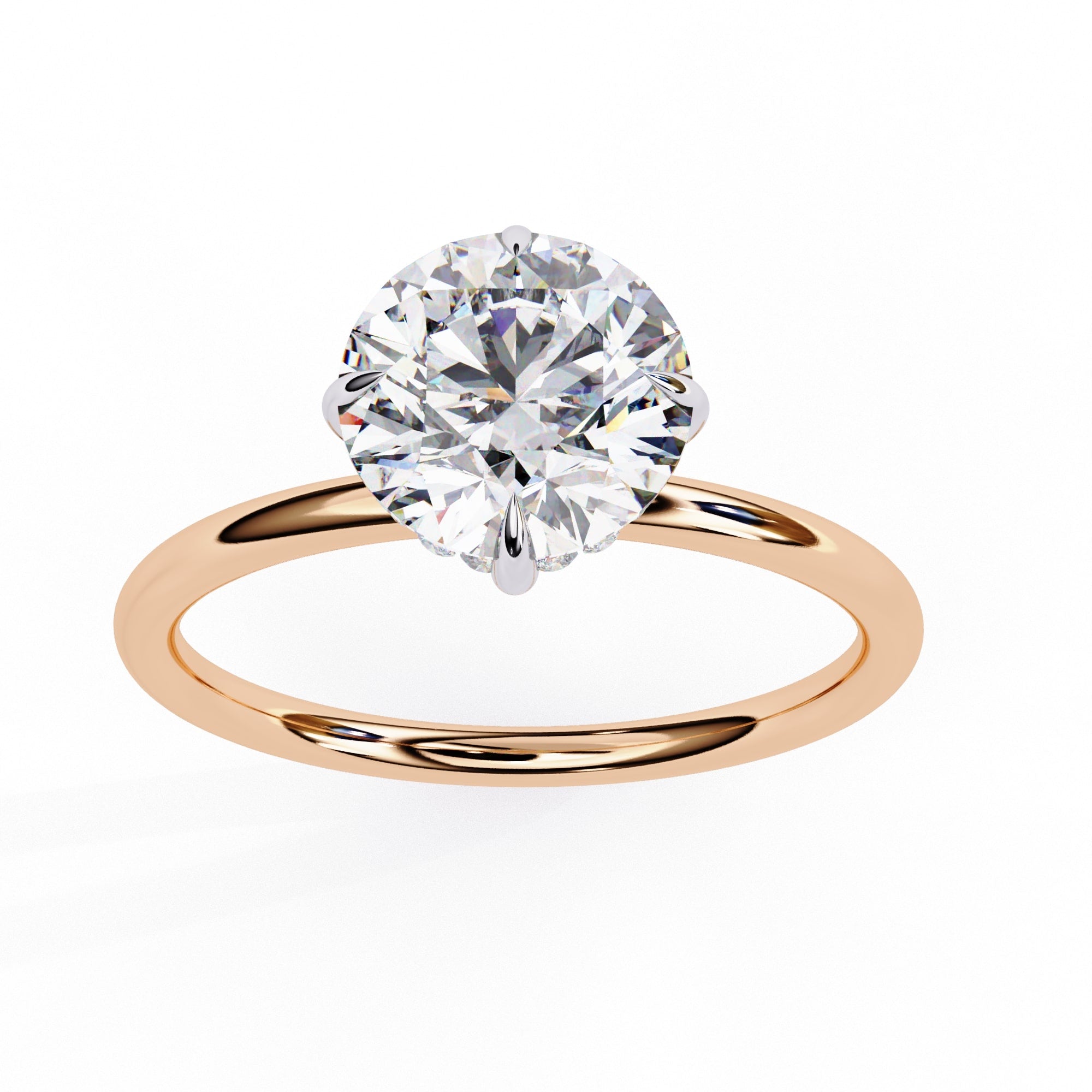 Elegant Diamond Center Stone Ring with Side Accents