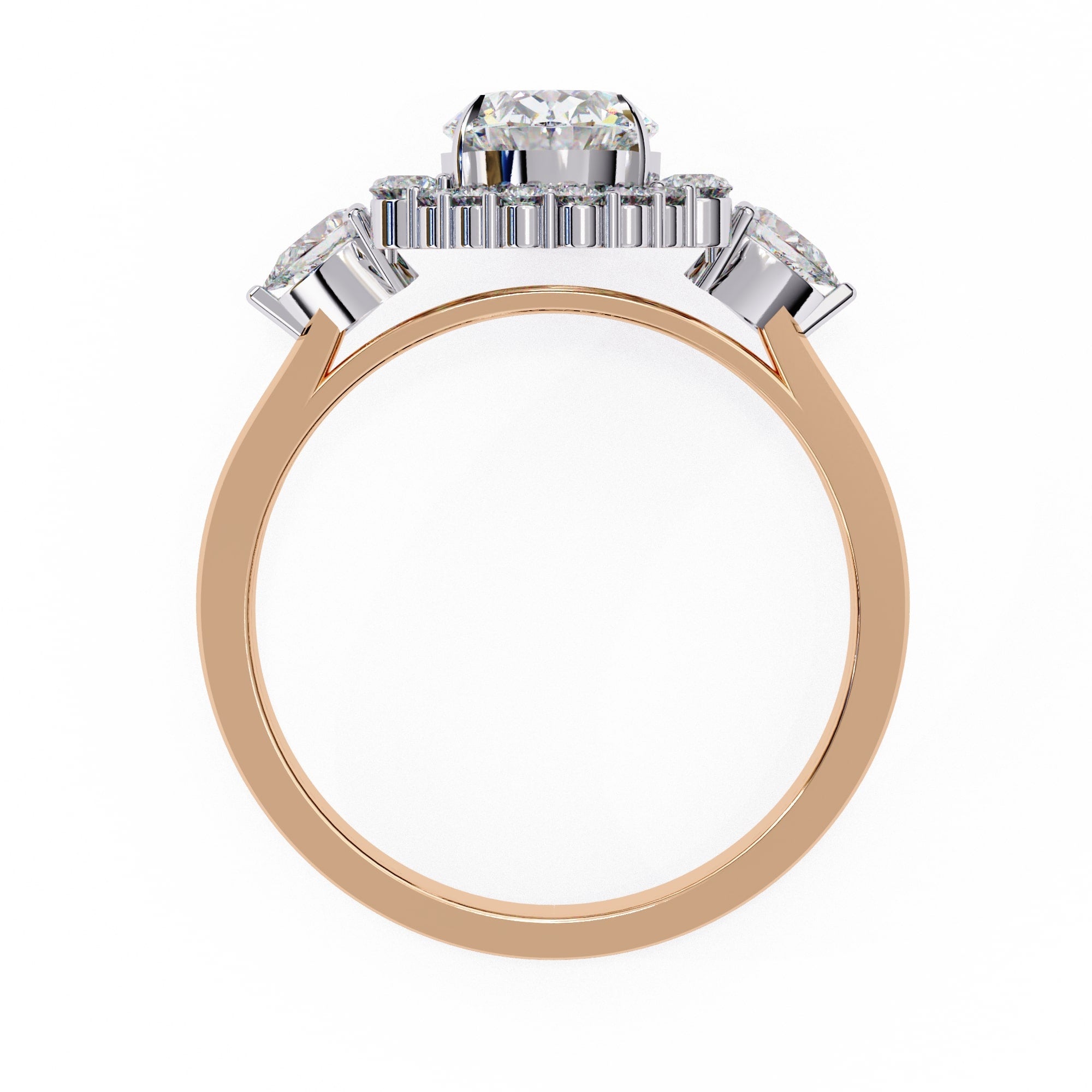 Elegant Diamond Side Stone Brilliance Ring