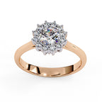 Elegant Central Stone Diamond Ring with Side Stone Brilliance