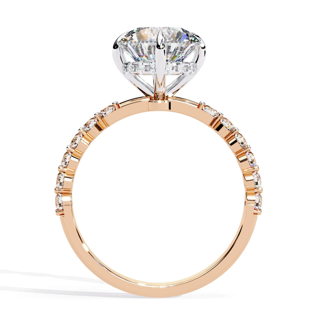 Radiant Central Brilliance Side Stone Ring