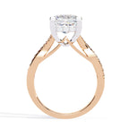 Radiant VVS Emerald Cut Central Brilliance Ring