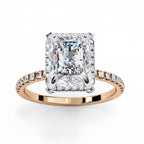 Elegant Central Stone Diamond Halo Ring