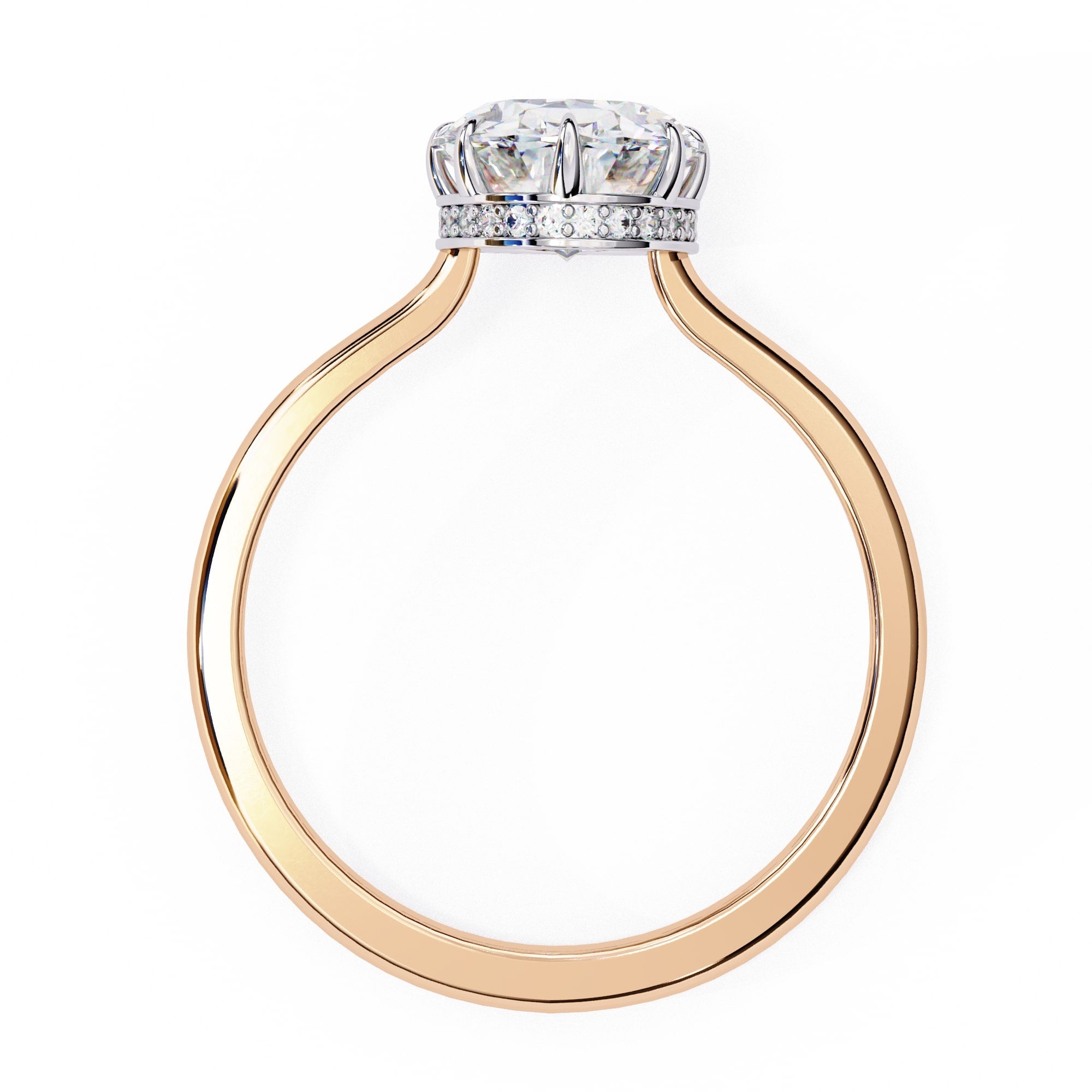 Elegant Diamond Side Stone Brilliance Ring