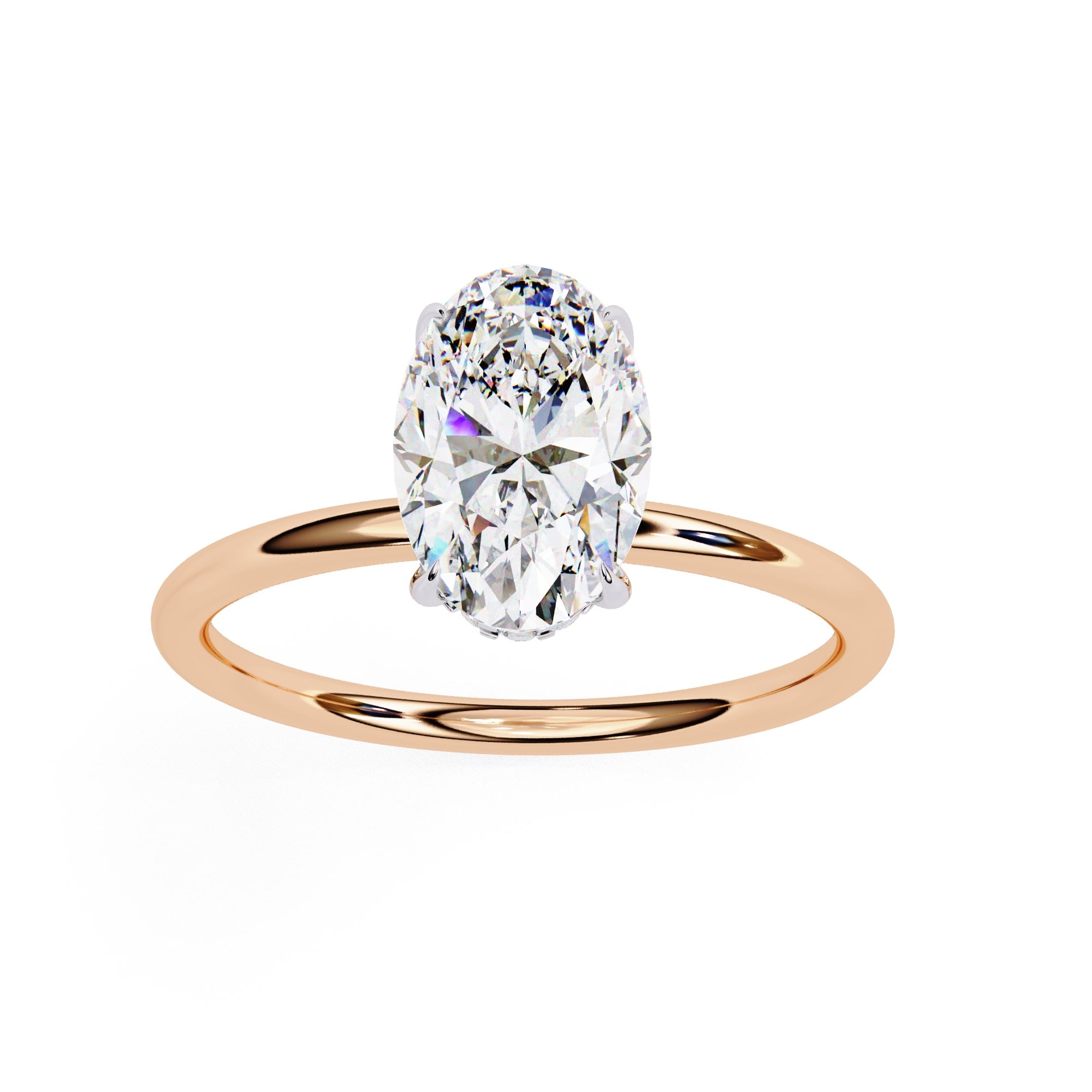 Elegant Central Stone Diamond Ring with Sparkling Side Accents
