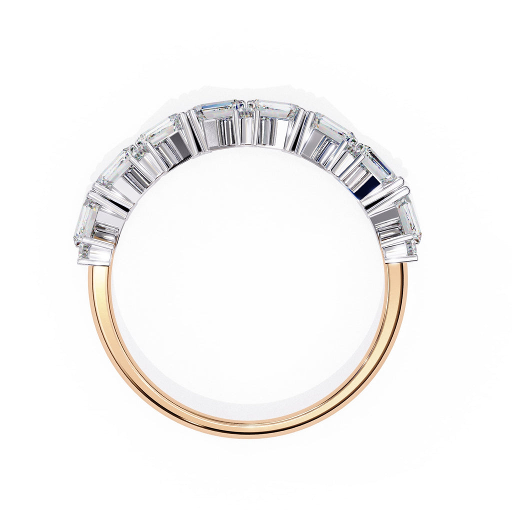 Radiant Diamond Side Stone Eternity Ring
