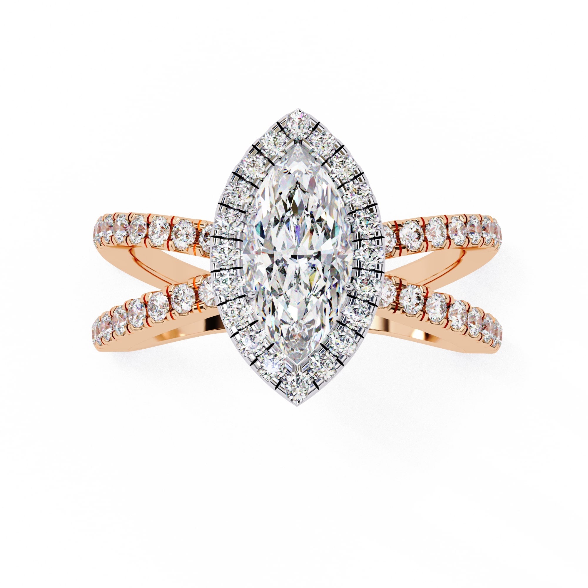 Elegant Diamond Side Stone Brilliance Ring