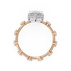 Elegant Central Stone Diamond Ring with Radiant Side Accents