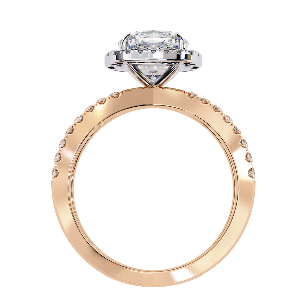 Elegant Diamond Central Stone Ring with Brilliant Side Accents