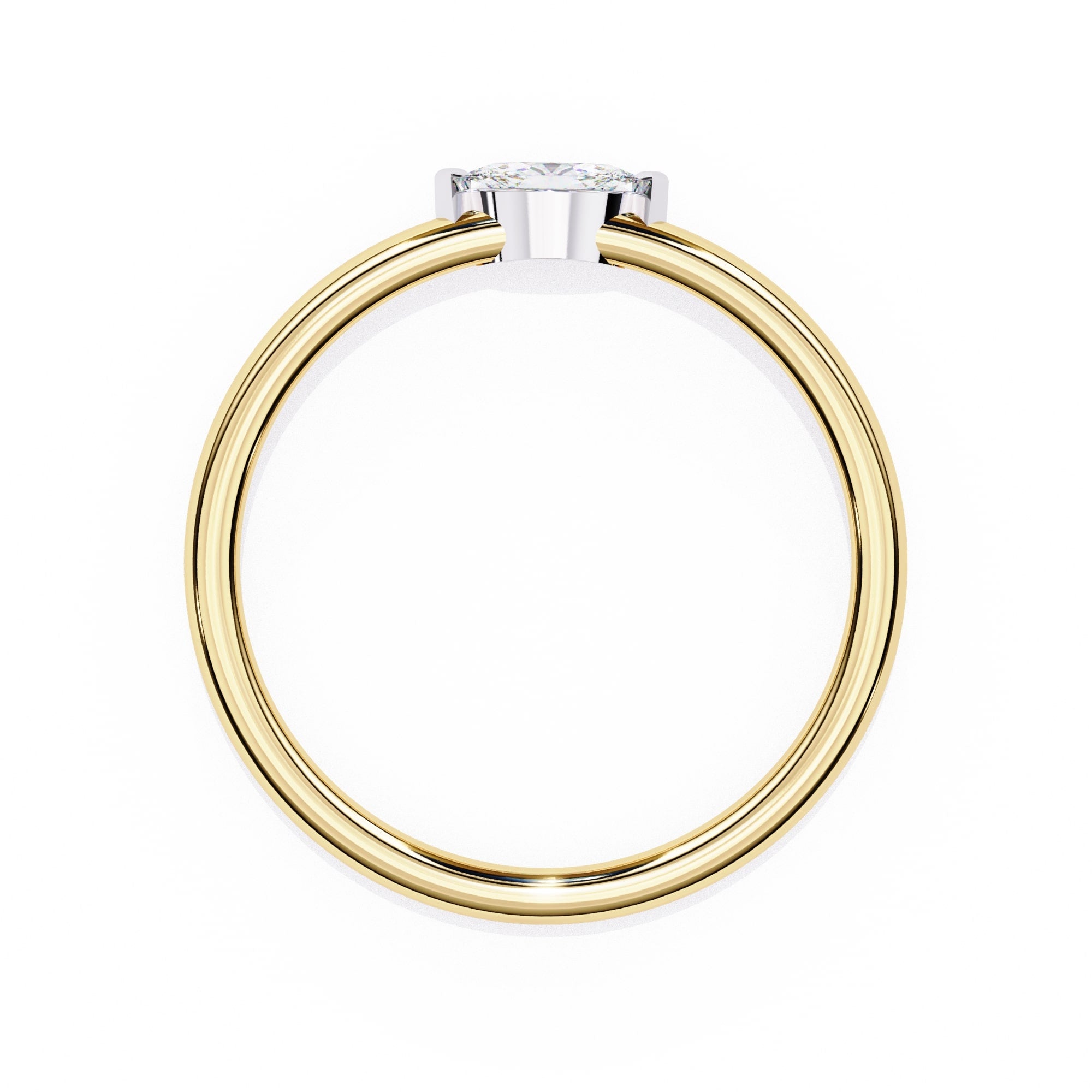 Radiant Solitaire Central Stone Ring
