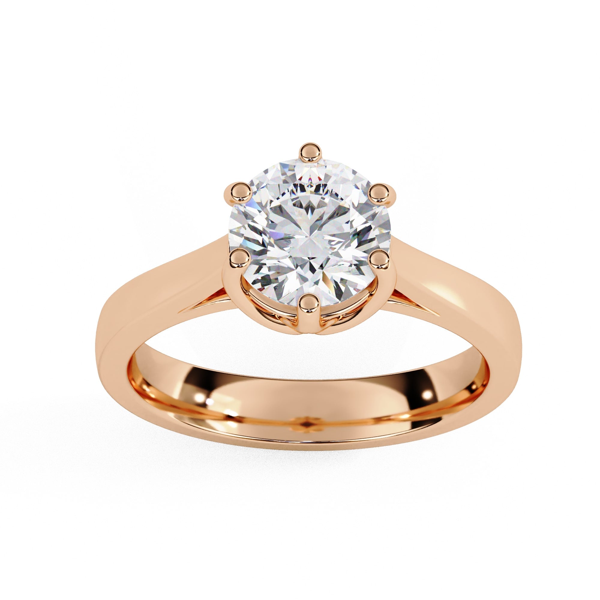 Elegant Central Stone Diamond Ring with Radiant Side Accents