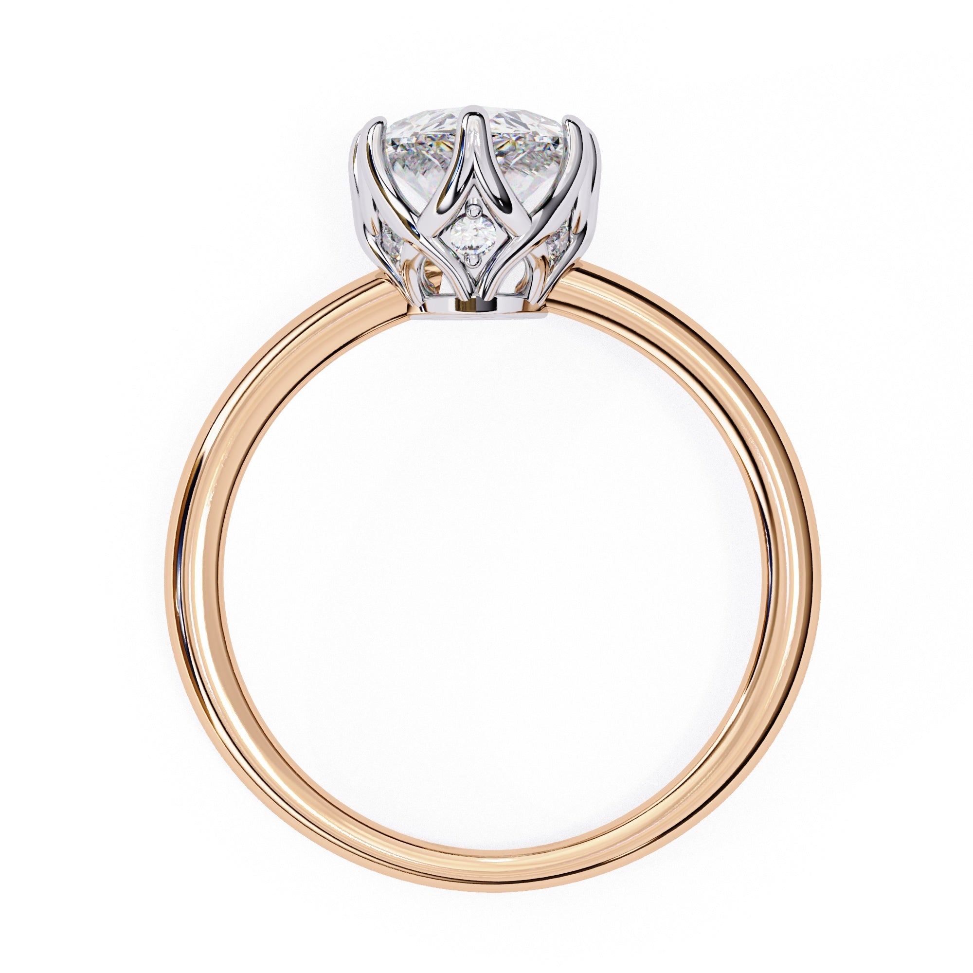 Elegant Central Stone Diamond Ring with Side Accents