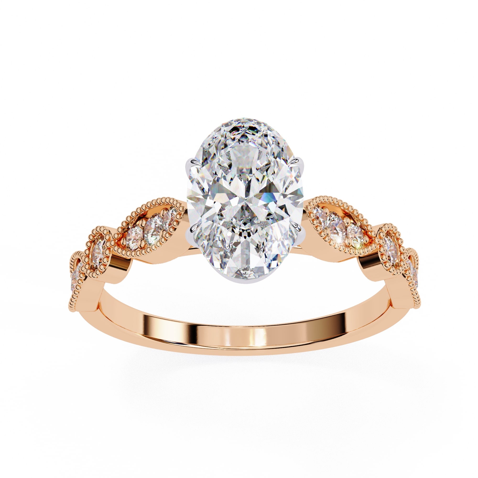 Elegant Diamond Central Stone Ring