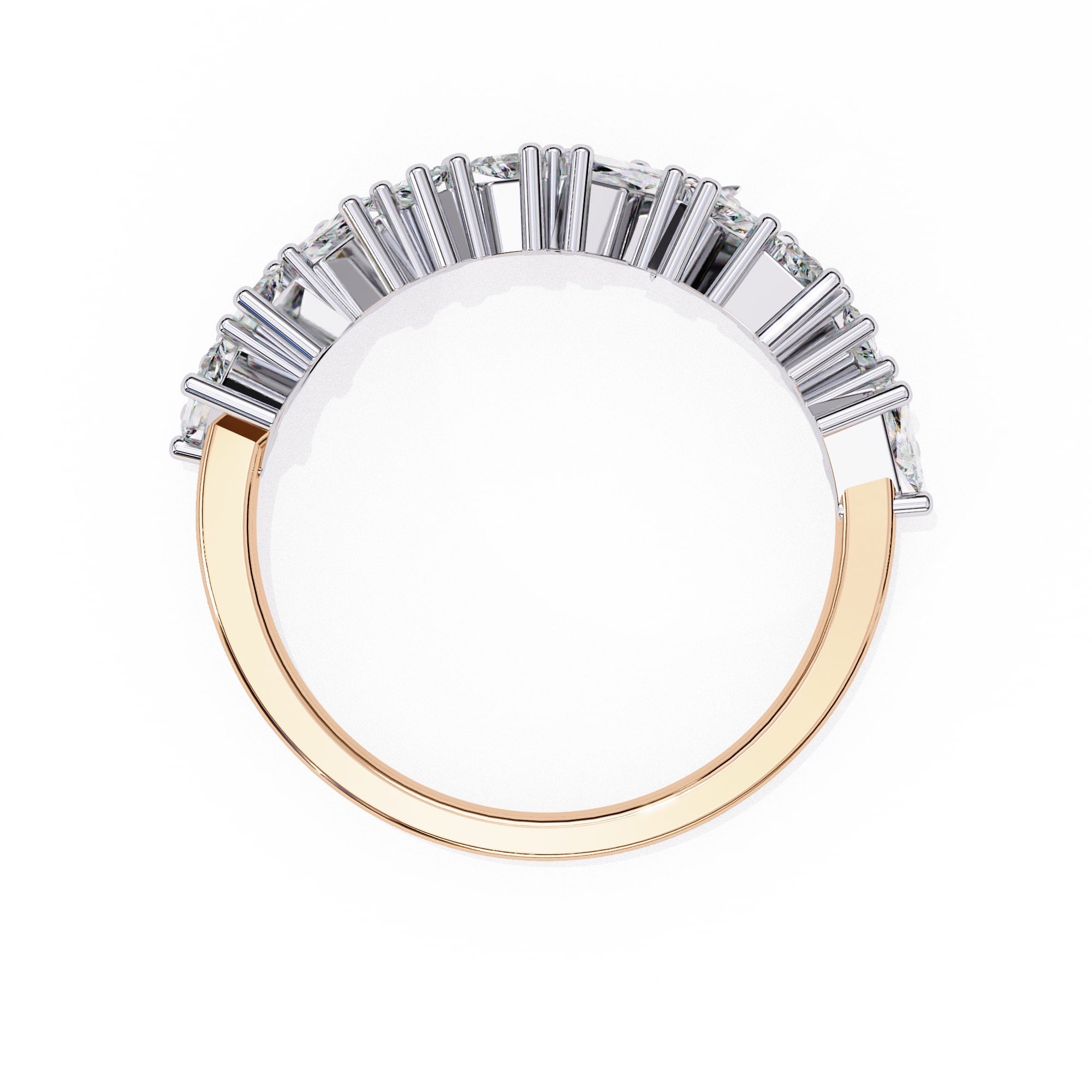 Sparkling Side Stone Diamond Eternity Ring