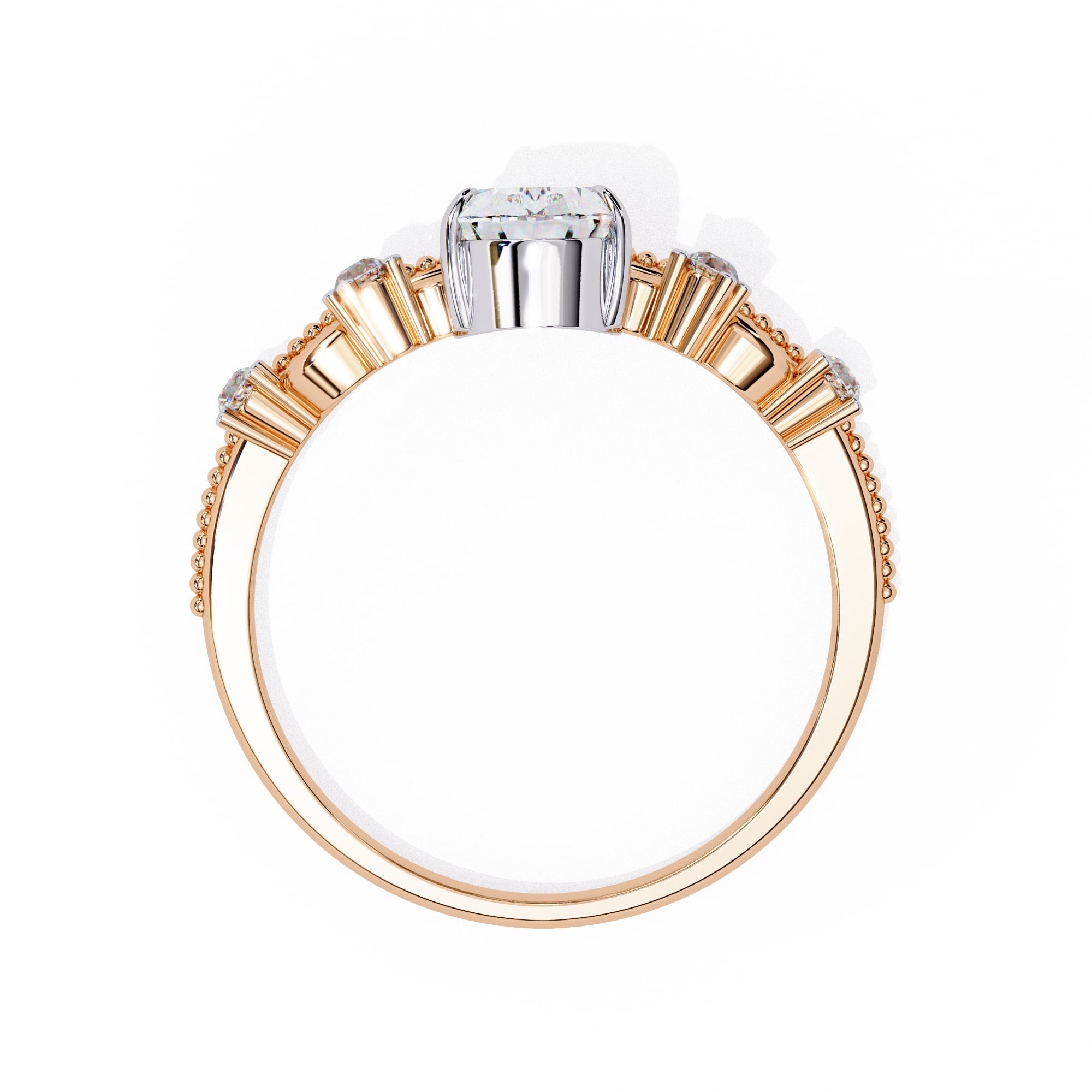 Elegant Radiance Central Stone Diamond Ring