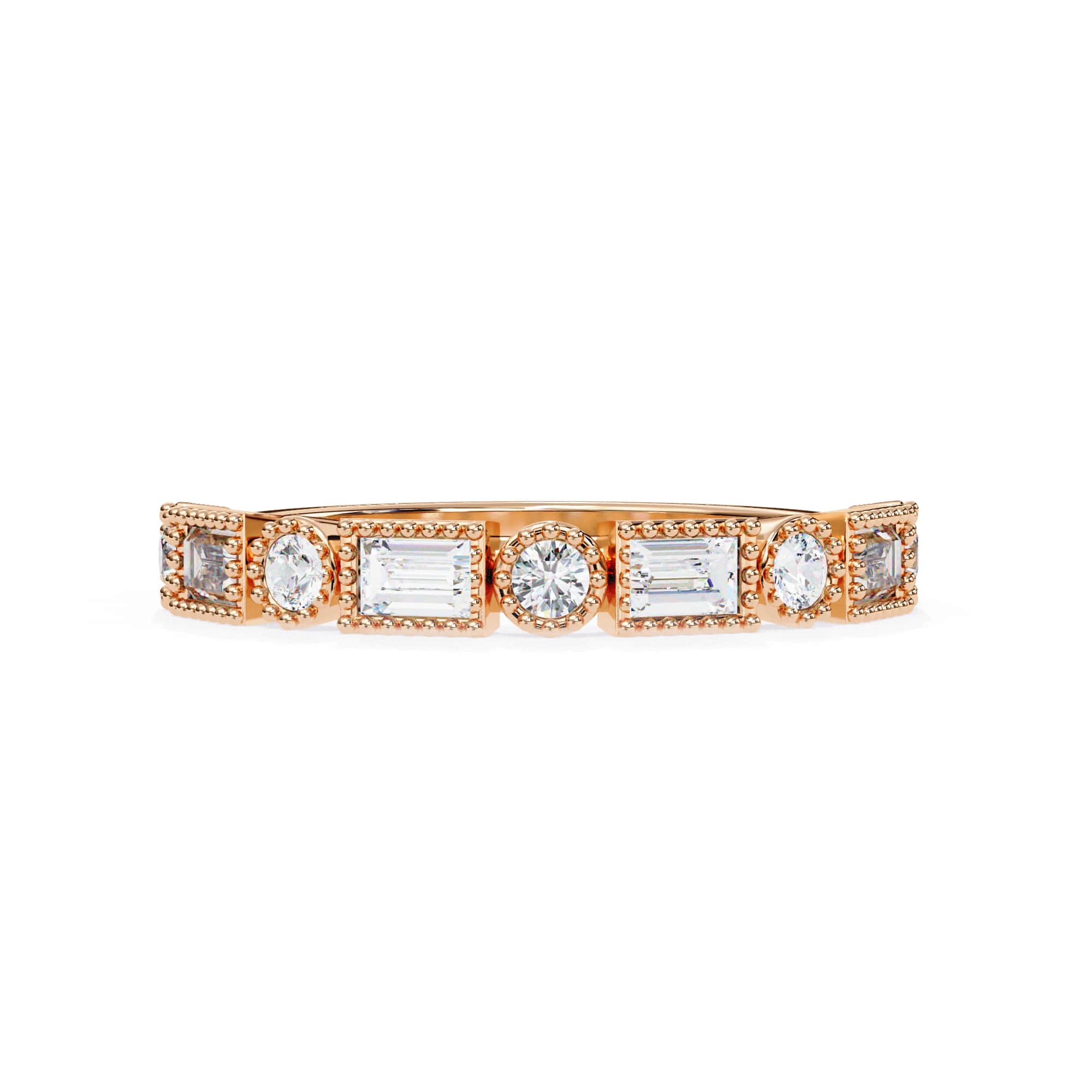 Elegant Diamond Side Stone Brilliance Ring